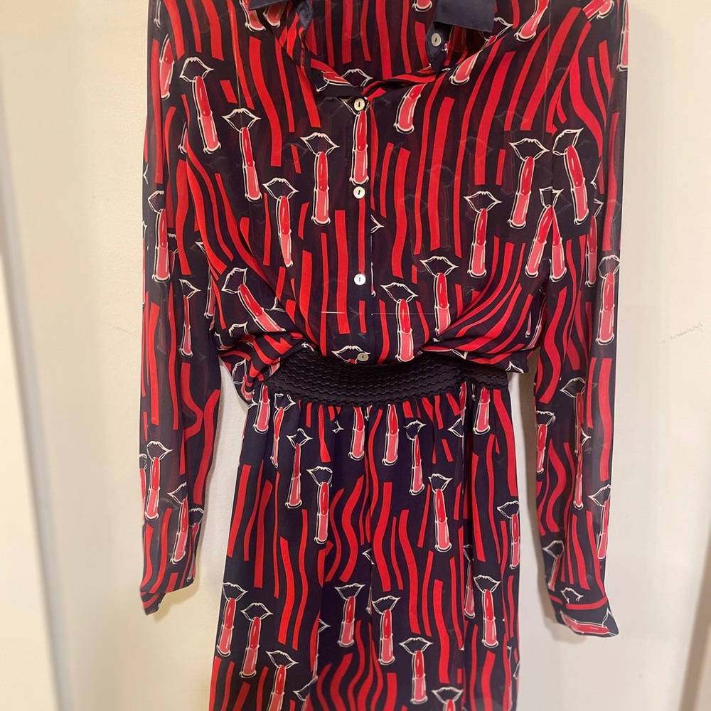 Esqualo Lipstick 2 Piece Blouse/Skirt Set
